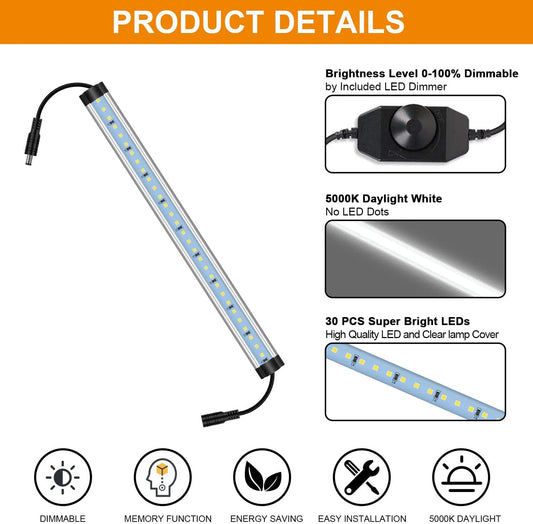 12 inch Under Cabinet LED Light Bar Kit 5000K Daylight