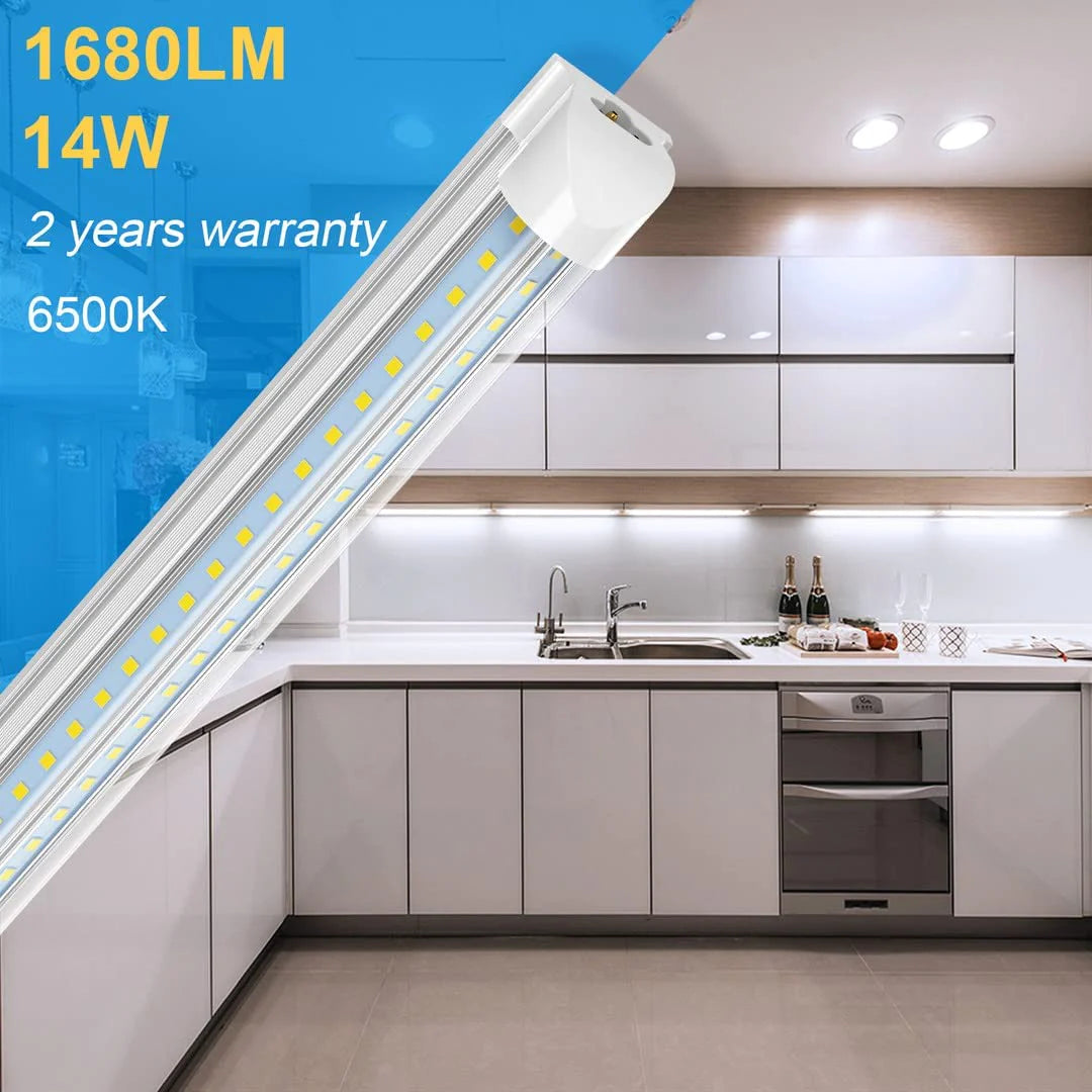 2-Pack V Shape 20W T8 2ft LED Cabinet / Shop Light