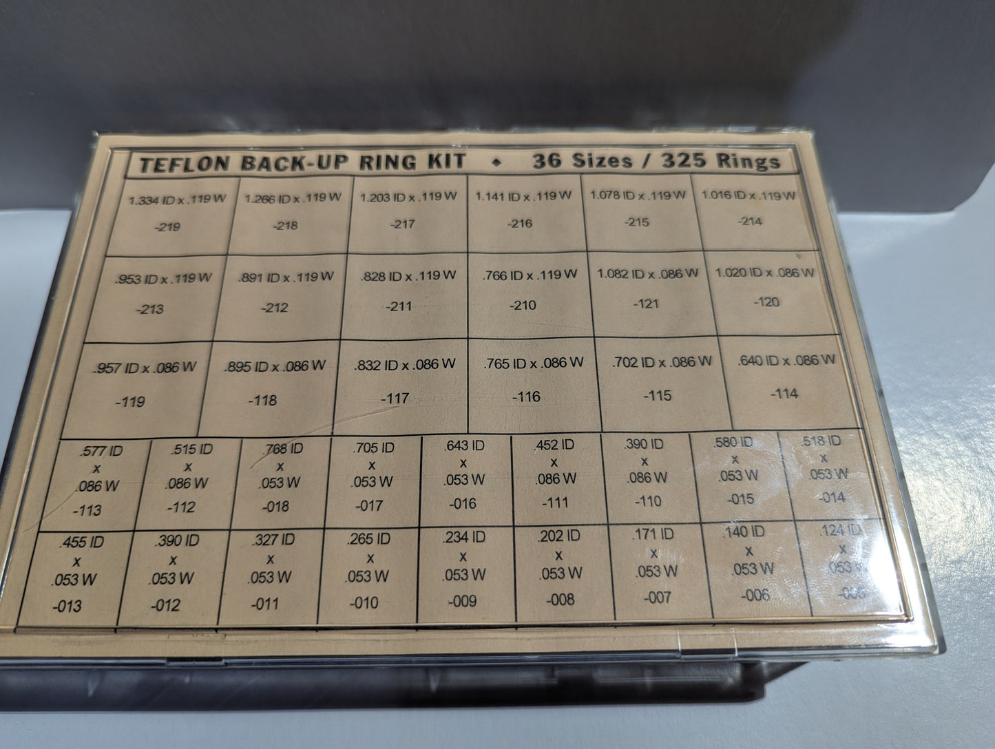 PTFE Backup Ring Split Kit - 36-325