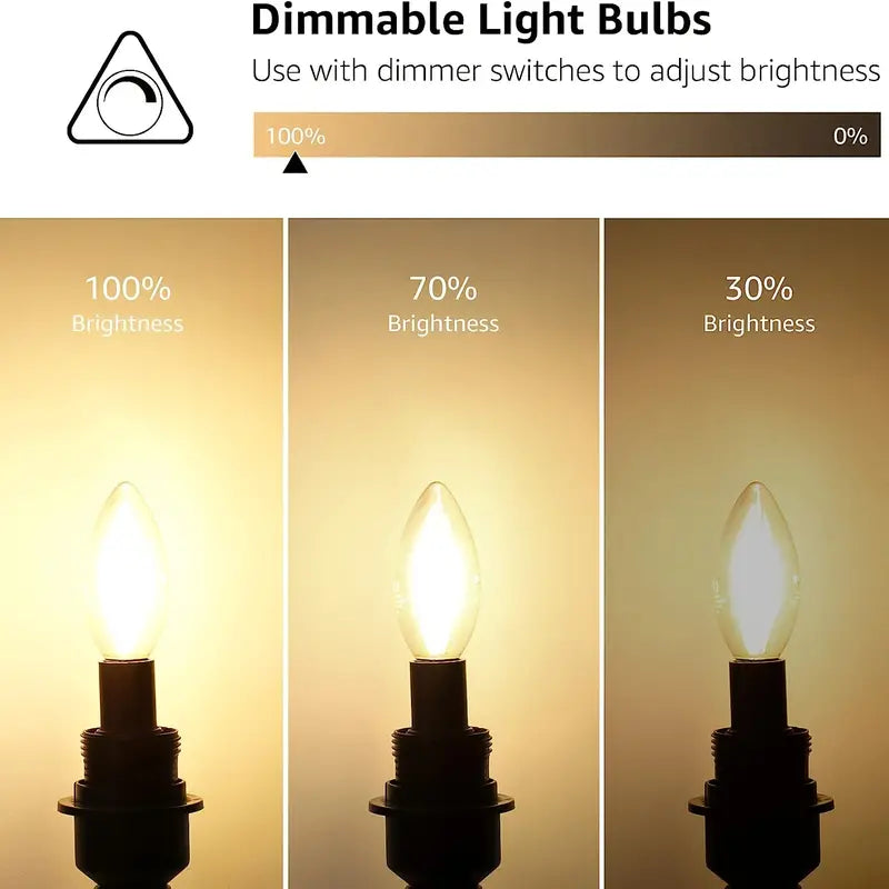 Dimmable Daylight 5000K LED, 6w LED Edison Bulb - 1 Bulb