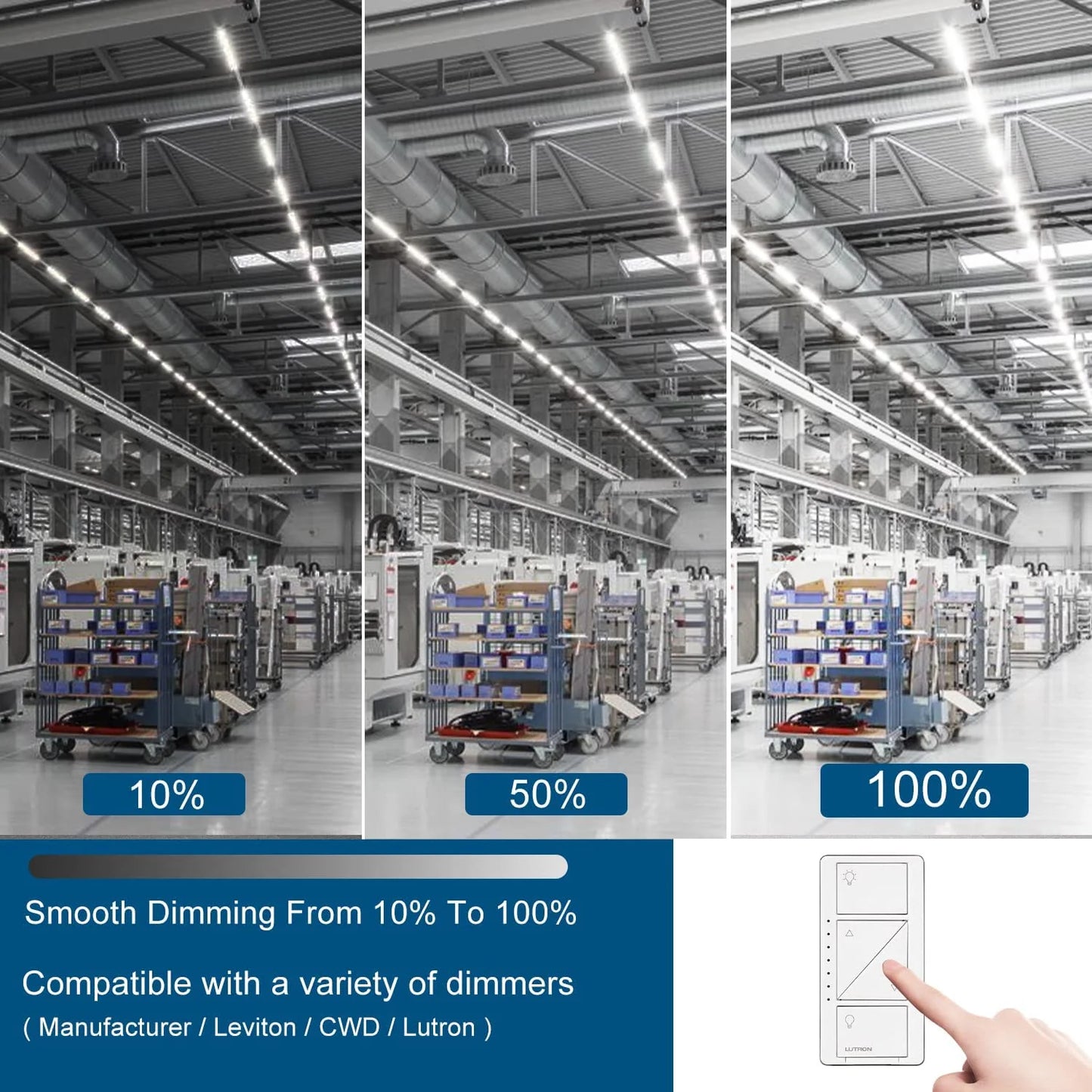 JESLED Dual Row4FT T8 Dimmable LED LightTube Bulb 5000K Frosted Cover