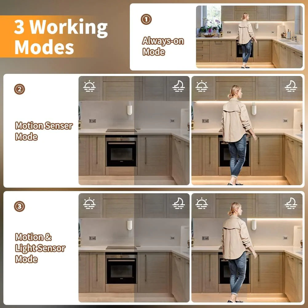 JESLED LED Light Strips for Kitchen Under Cabinets 9.8 ft.