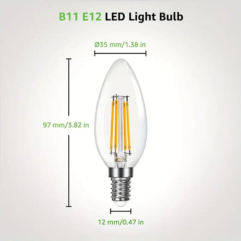 Dimmable Daylight 5000K LED, 6w LED Edison Bulb - 1 Bulb