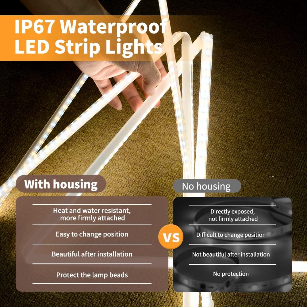 JESLED LED Light Strips for Kitchen Under Cabinets 9.8 ft.