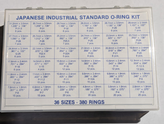 Japanese O-Ring Box Kit - 36-380 NBR