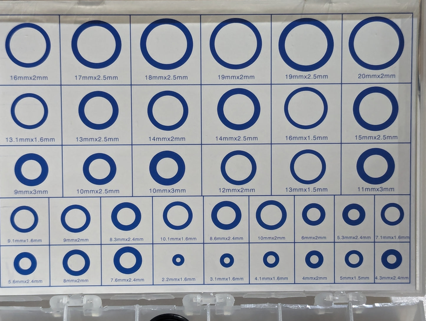 Metric O-Ring Kit 36 Sizes 500 Rings - NBR
