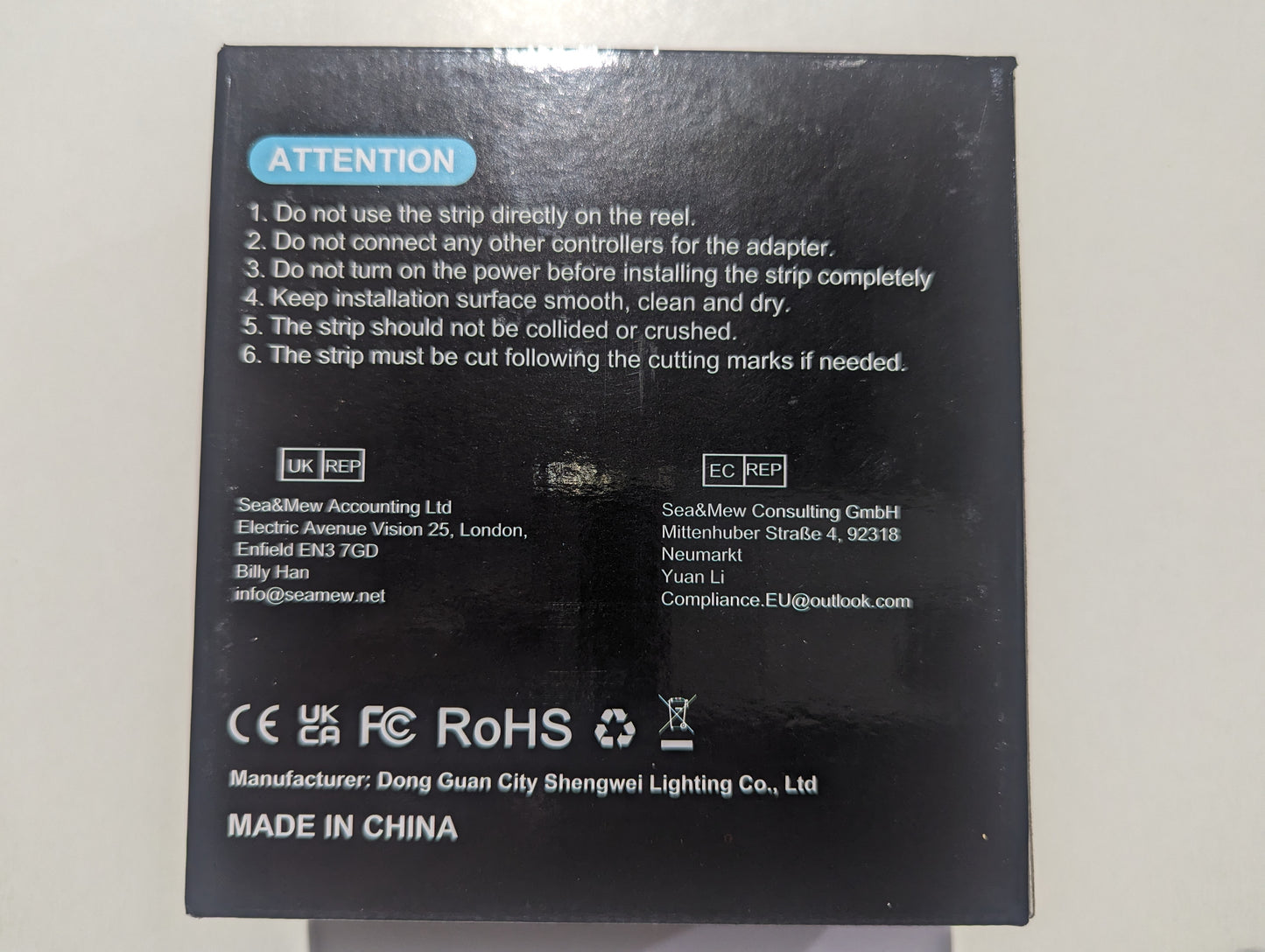 Romwish Bluetooth and Remote RGB LED Strip Lights 32.8 FT