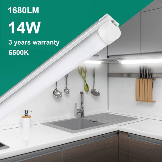 Dual Row 20W T8 2ft LED Cabinet / Shop Light W/ Frosted Cover