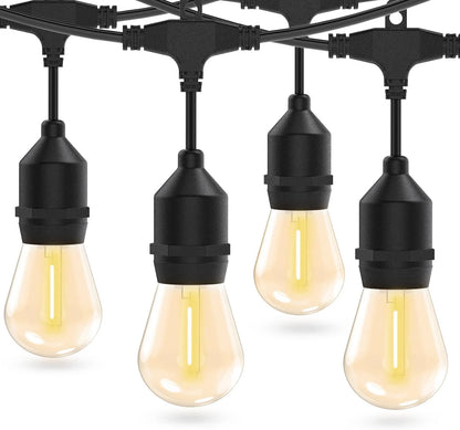 Outdoor Waterproof S14 Edison LED String Lights 2700K Warm White, ETL Listed