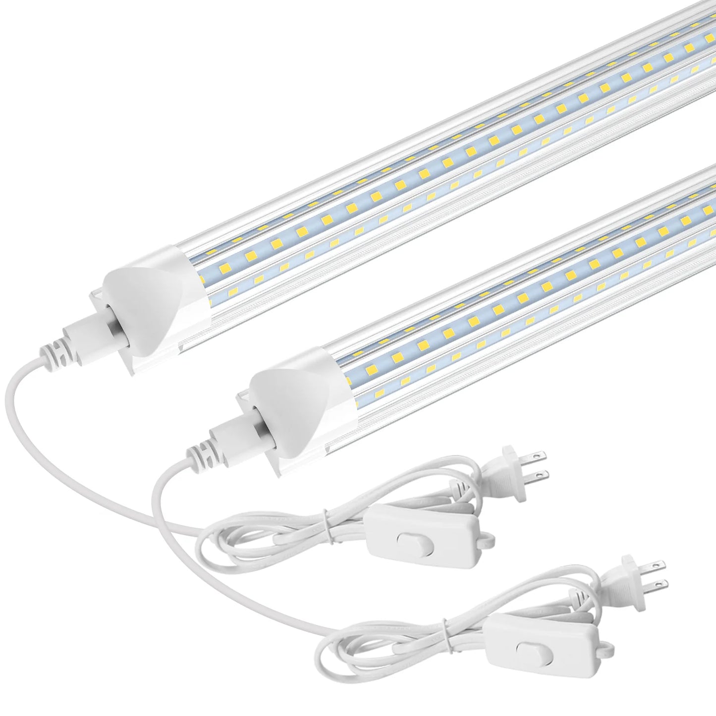 2-Pack D Shape 24W T8 2ft LED Cabinet / Shop Light