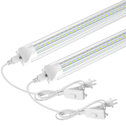 2-Pack D Shape 24W T8 2ft LED Cabinet / Shop Light