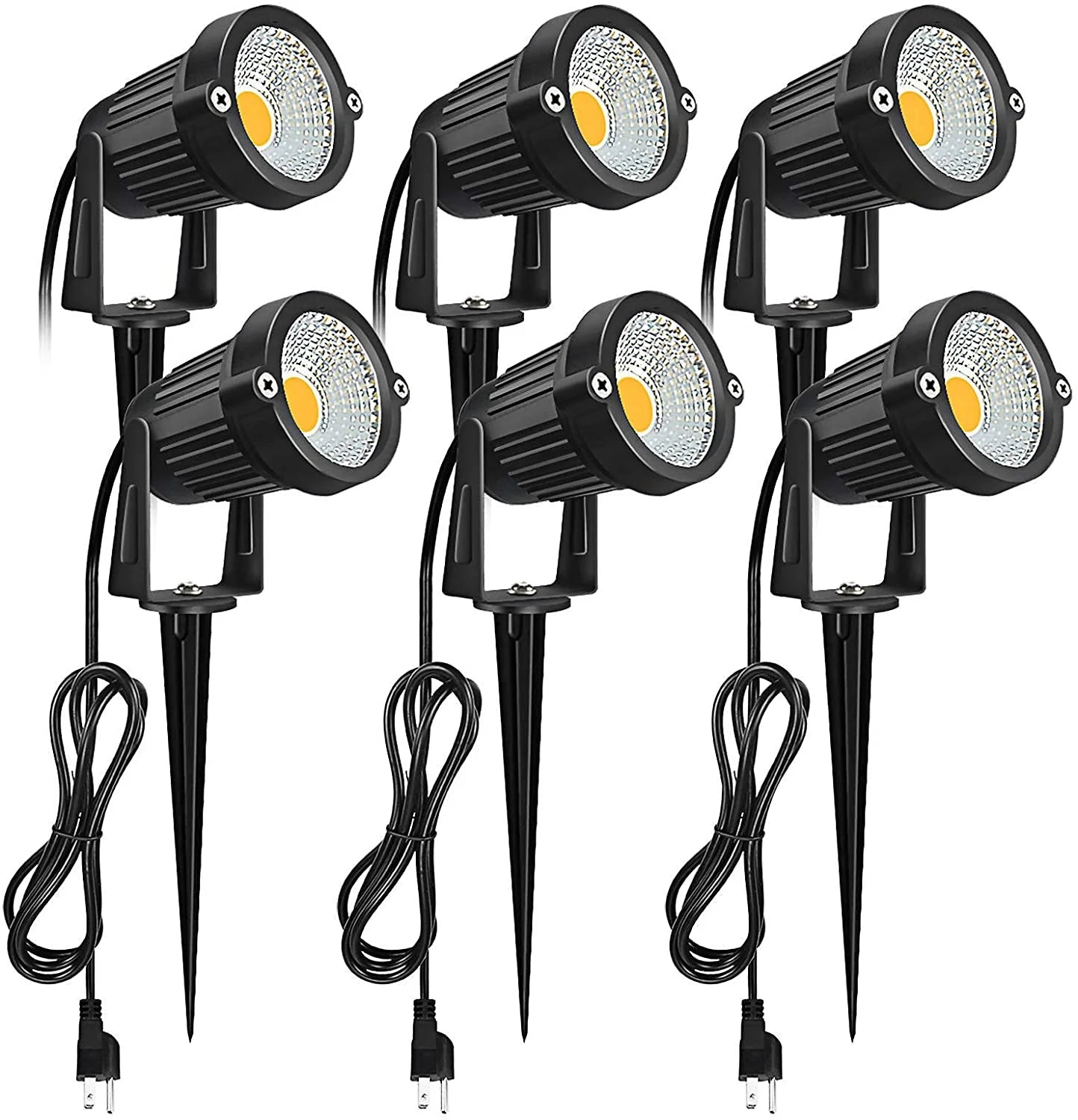 5W 120V Plug in LED Outdoor Landscape Spotlight Warm White 2700K