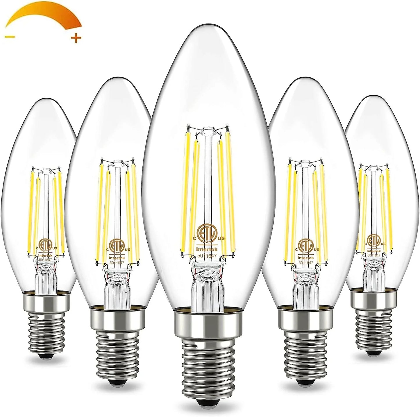 E12 Candelabra Bulb 60 Watt, Dimmable Led Chandelier Light Bulbs
