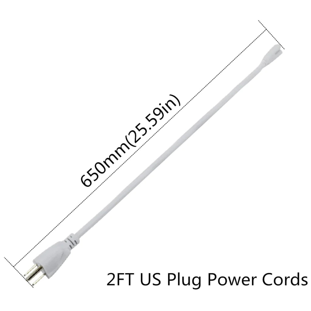 JESLED 4-Pack 3-Prong Plug T5 T8 Power Cords