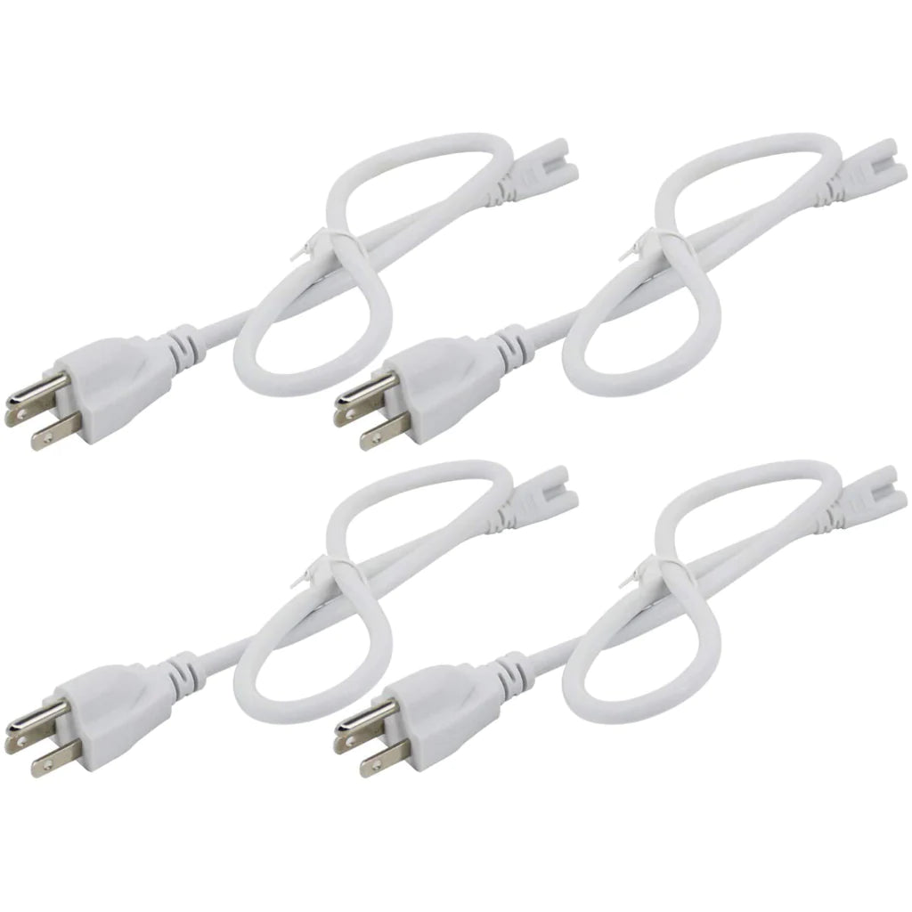 JESLED 4-Pack 3-Prong Plug T5 T8 Power Cords
