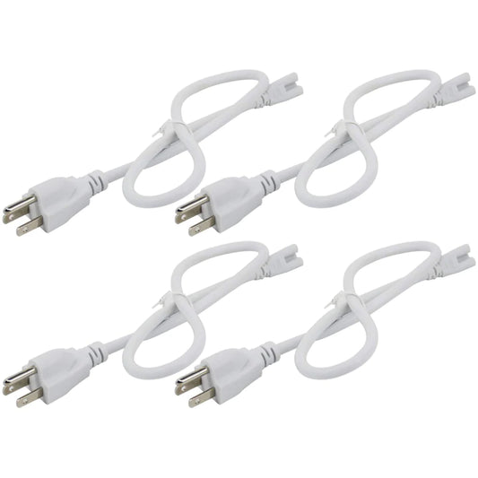 JESLED 4-Pack 3-Prong Plug T5 T8 Power Cords