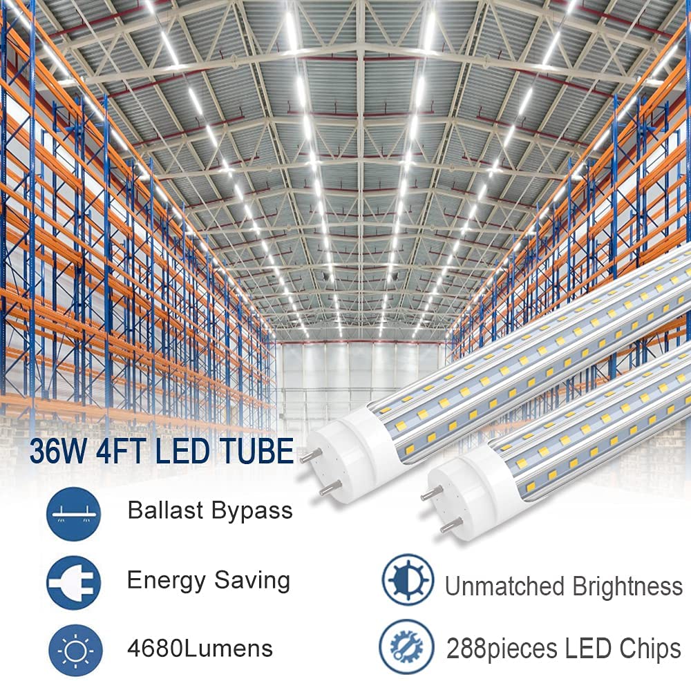 Super Bright 36W D Shape T8 4ft LED Tube Bulbs