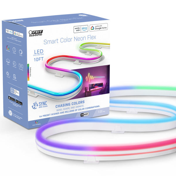 Feit Electric 10 ft. Smart Color Neon Flex Rope Light
