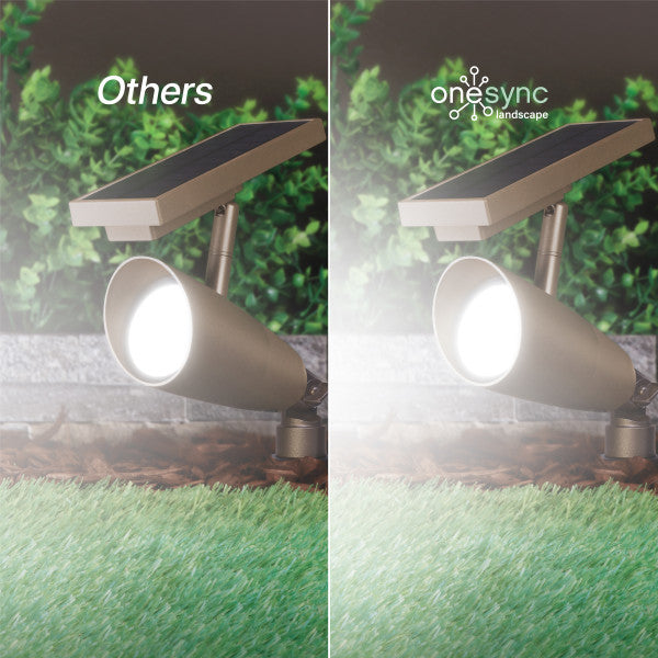 Feit Electric 8 in. OneSync Outdoor Landscape Bronze Solar Spotlight Starter Kit (2-Pack)