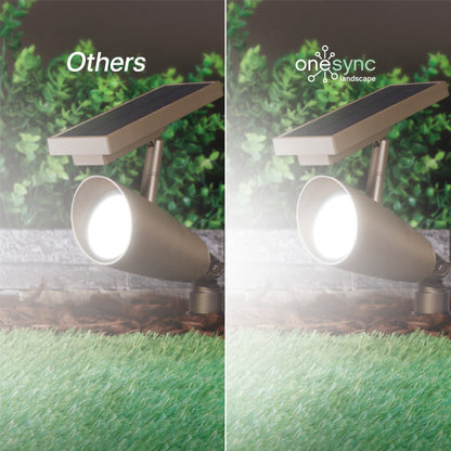 Feit Electric 8 in. OneSync Outdoor Landscape Bronze Solar Spotlight Starter Kit (2-Pack)